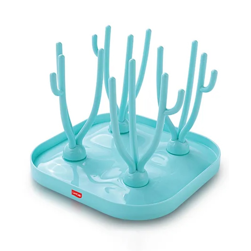 LuvLap Baby Bottle Drying Rack with Branch-Shaped Dryer, Complete Solution for Pacifiers, Brushes & Accessories, Light Blue