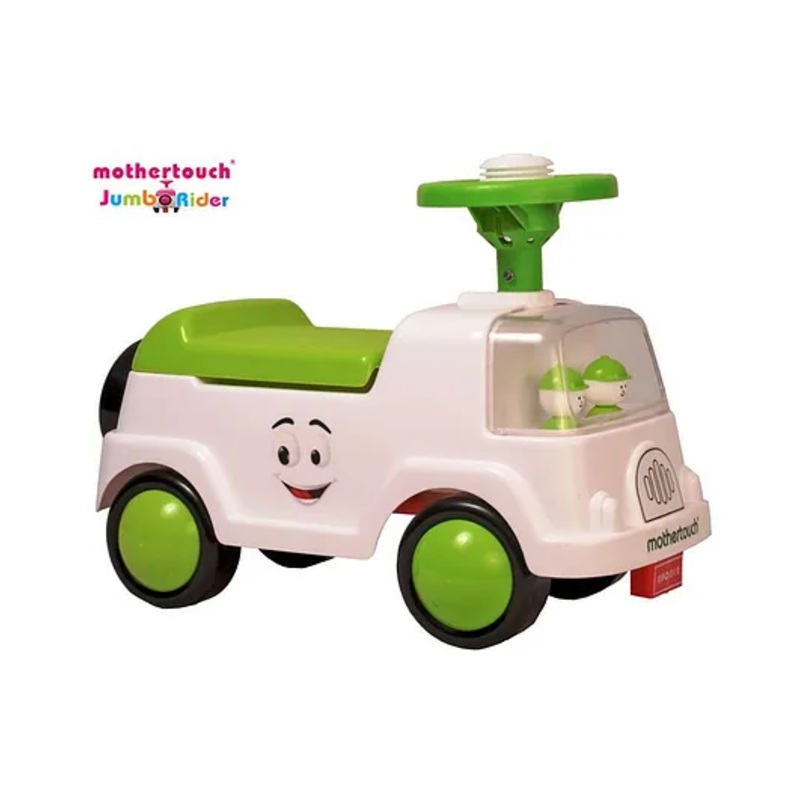 Mothertouch Jumbo Manual Push Ride-On – Green White