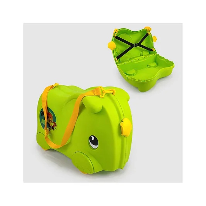 NHR Kids Rideon Suitcase & Small Cabin Luggage Toys Storage – Green