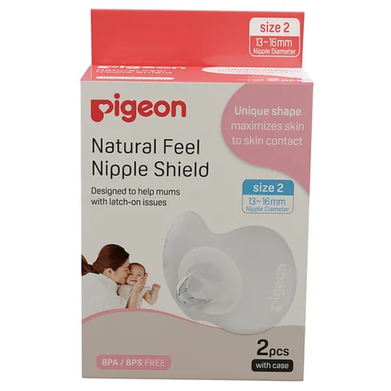 Pigeon Natural Feel Nipple Shield with Case – White