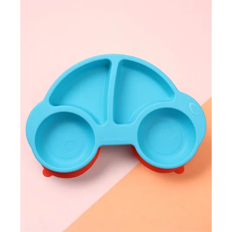 Silicone Four  Compartmented Car Plate – Blue
