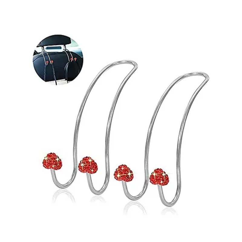 Syga Studded Car Back Hook Pack of 2 – Red