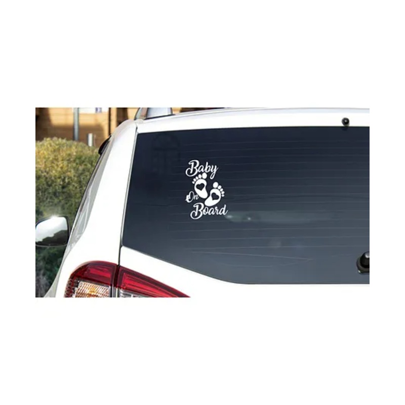 Baby On Board Sticker – White