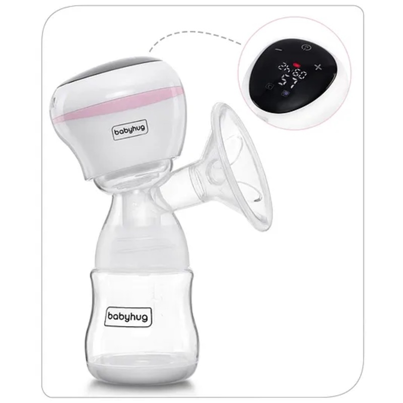 Babyhug Electric Breast Pump – White Pink