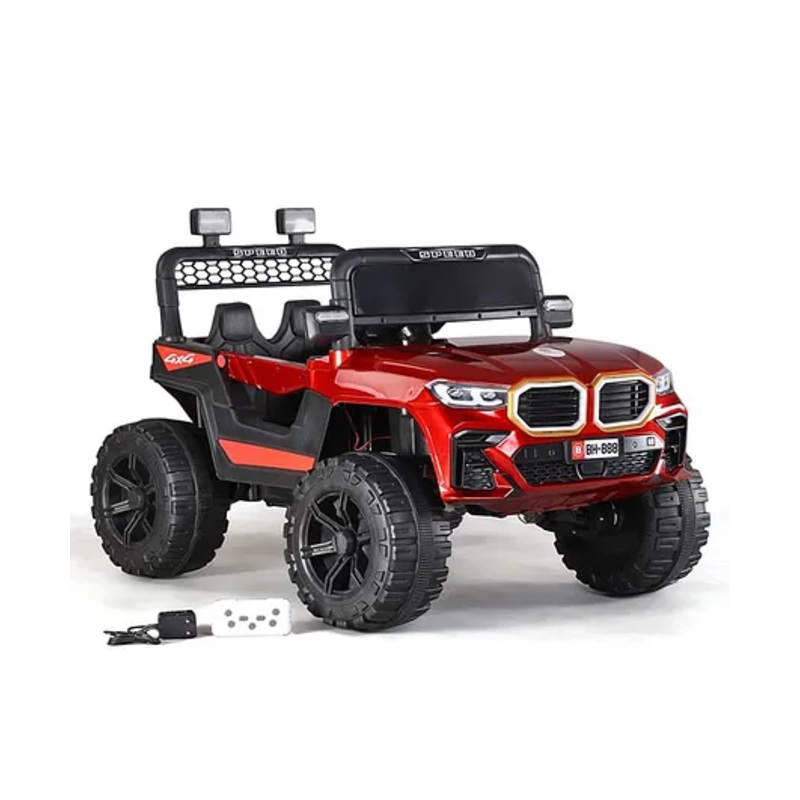 Battery Operated Electrical Jeep With Remote Control Music & Lights – Black & Red