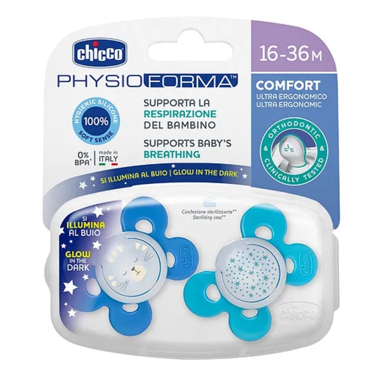 Chicco Soothers Ph Comfort Pack of 2 – Light Blue