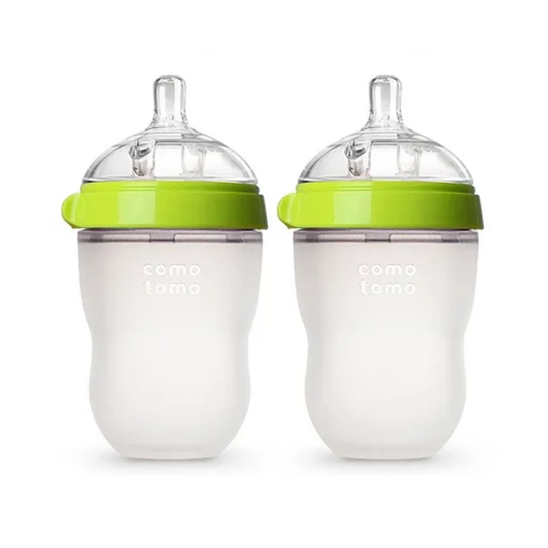 Comotomo Silicone Feeding Bottle Green Pack of 2 – 250 ml