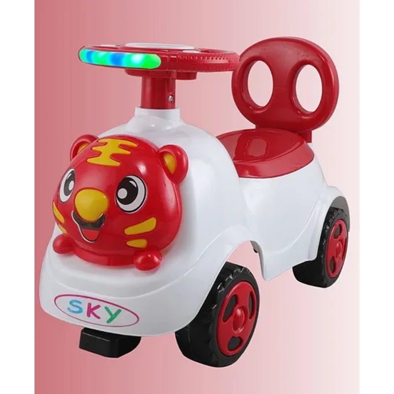 JoyRide Baby TIGER  Ride On with LED Lights & Music – Big Backrest – Under Seat Storage Utility Box – Rider for Kids – Boys – Girls – Age Group 1 to 3 Years Ride on