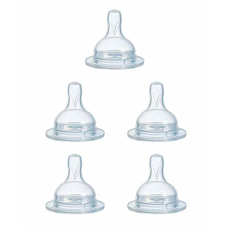 Naughty Kidz Silicone Teat Pack of 5 – White