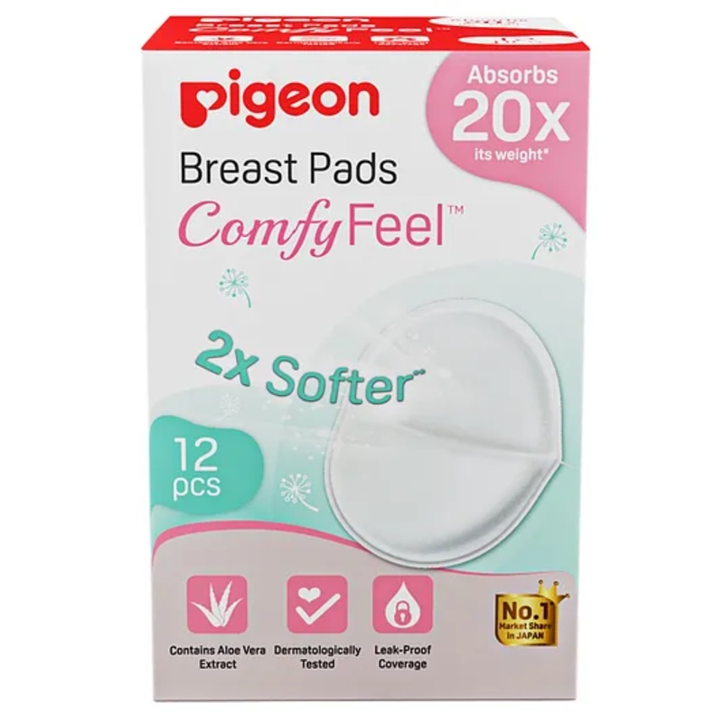 Pigeon Comfy Feel Breast Pads – 12 Pieces