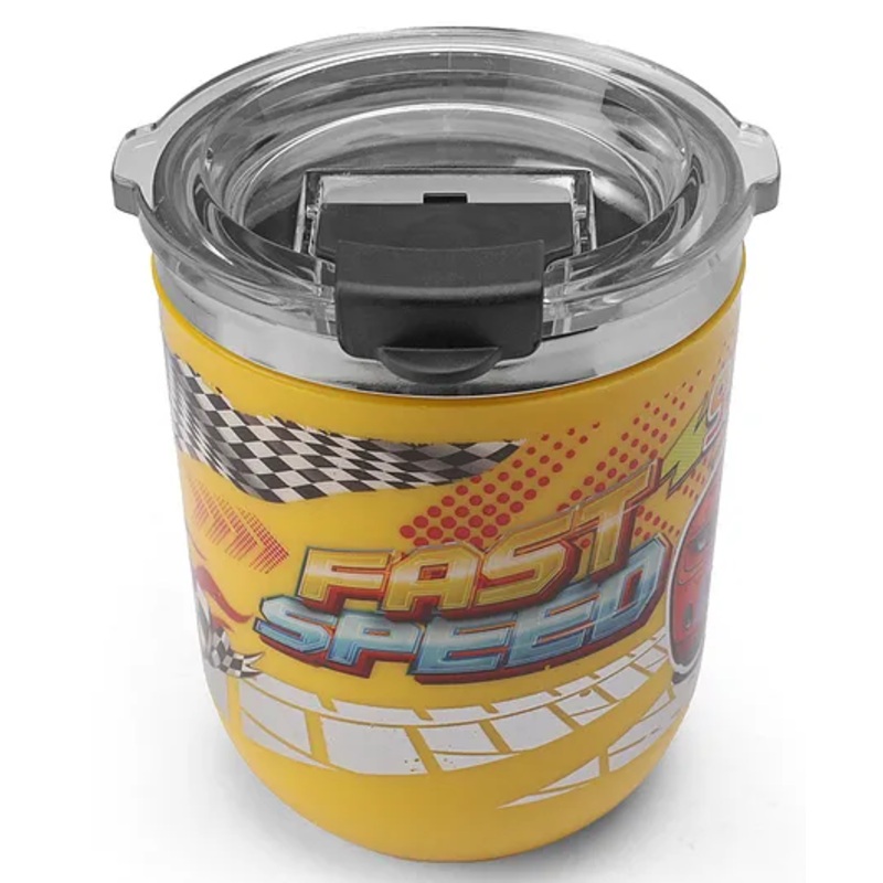 Speed Steel Cup with LID – 460ml| For Hot and Cold Beverages| Easy to Clean and Maintain| Dishwasher Safe| Boys and Girls| Encourages Self Feeding