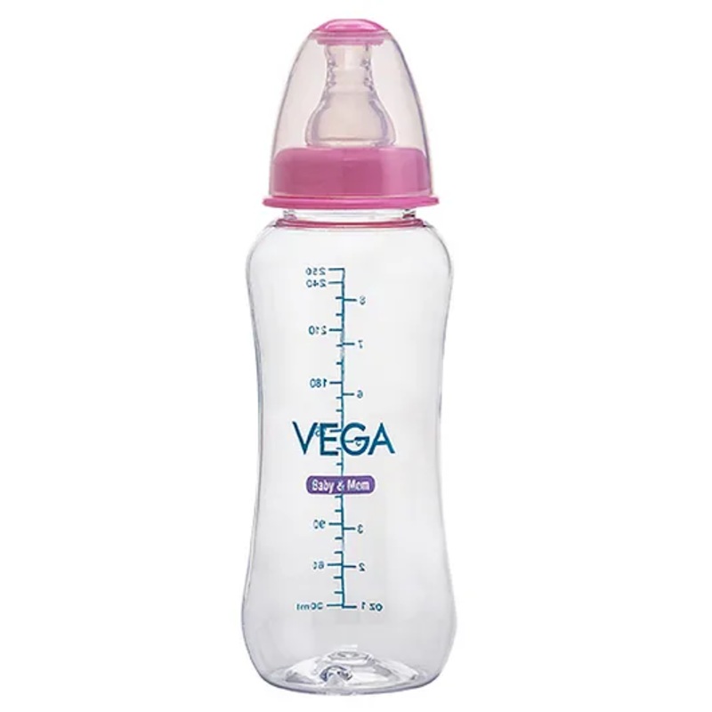 Vega Baby and Mom Tritan Feeding Bottle Regular Neck Pink – 250 ml