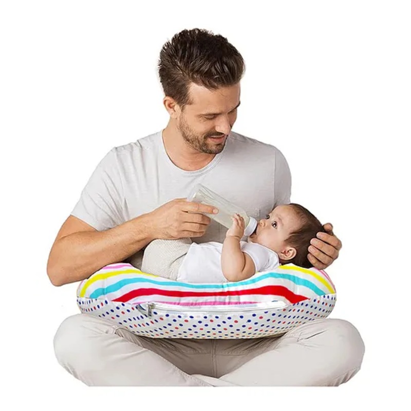 Vparents Mite Multipurpose Baby Feeding Nursing Cum Maternity Pillow For New Born – Stripes