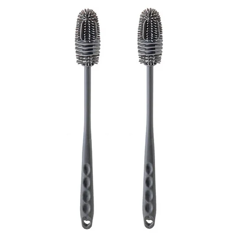 Adore Basics Long Handle Silicone Scratch Free Bottle Cleaning Brush Kit- Pack of 2
