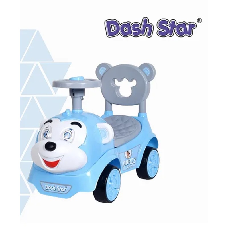 Dash Star Morty Ride On Push Musical Baby Car with Horn & High Backrest Support Under Storage Basket