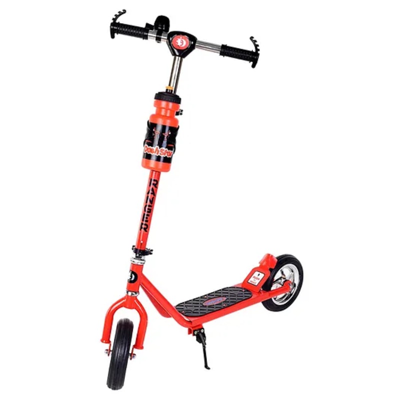 Dash Star Ranger Foldable Two Wheel Scooter With Water Bottle & Bell – Red