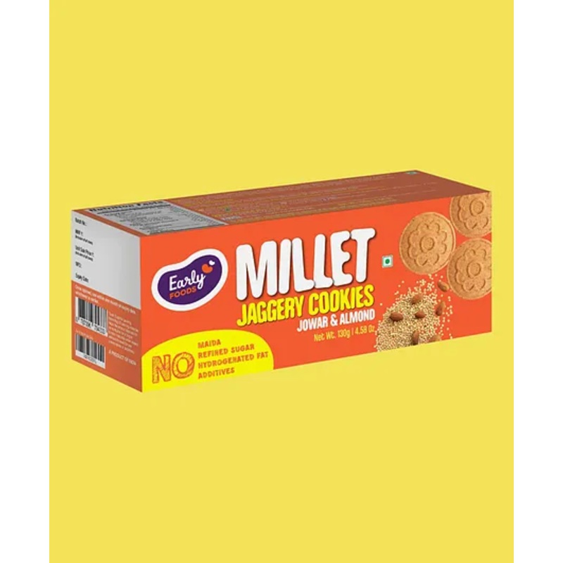 Early Foods Jowar Almond Jaggery Cookies – 150 gm