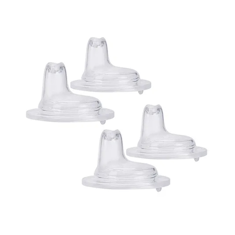 FANTASY INDIA Anti Colic Silicone Sippy Spout Teat Suitable for Wide Neck Bottles 4 Pieces – White