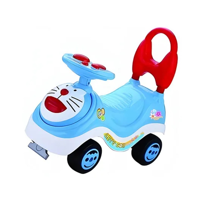 NEGOCIO Doremon Cartoon Ride On Bike for Boys an Girls Push Rider with Music Doraemon Musical Car Kids Toy Light and Music -PACK OF 1- COLOR MAY VARY
