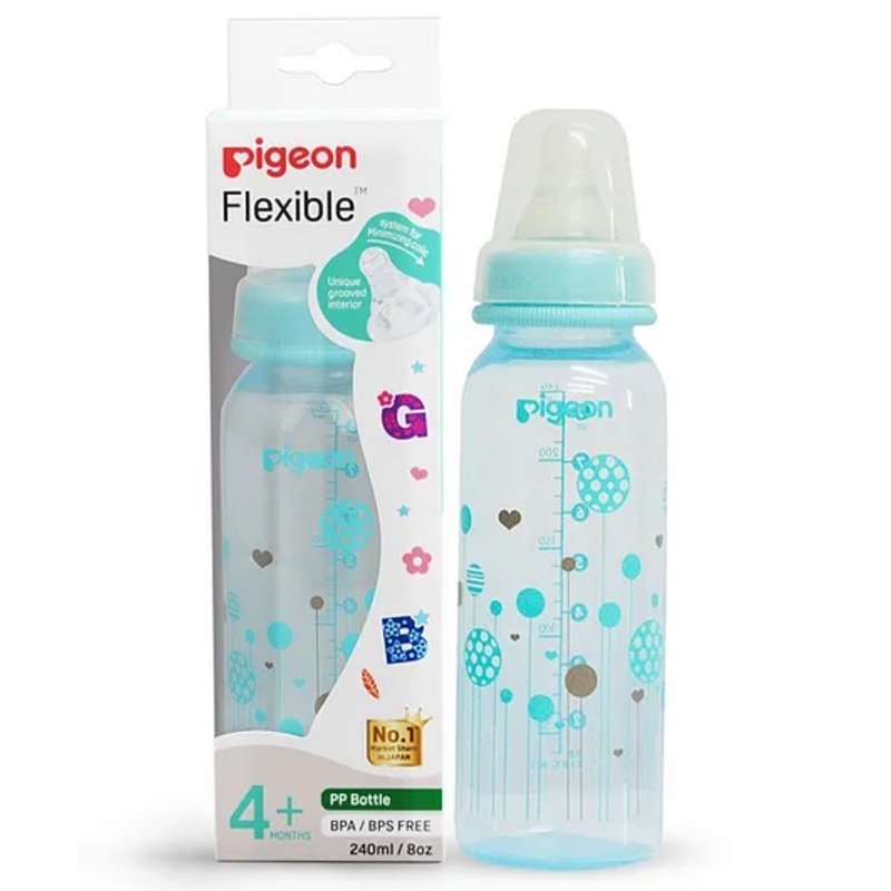 Pigeon Feeding Bottle Abstract Print Blue – 240 ml