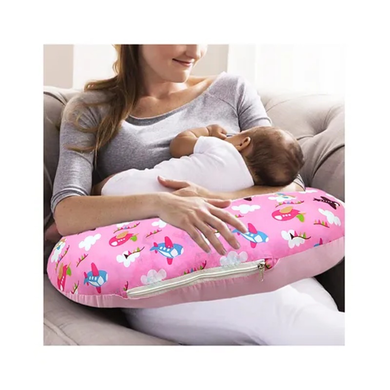 SafeChamp Skyler Multipurpose Baby Feeding Pillow Nursing Cum Maternity Pillow For New Born – Pink