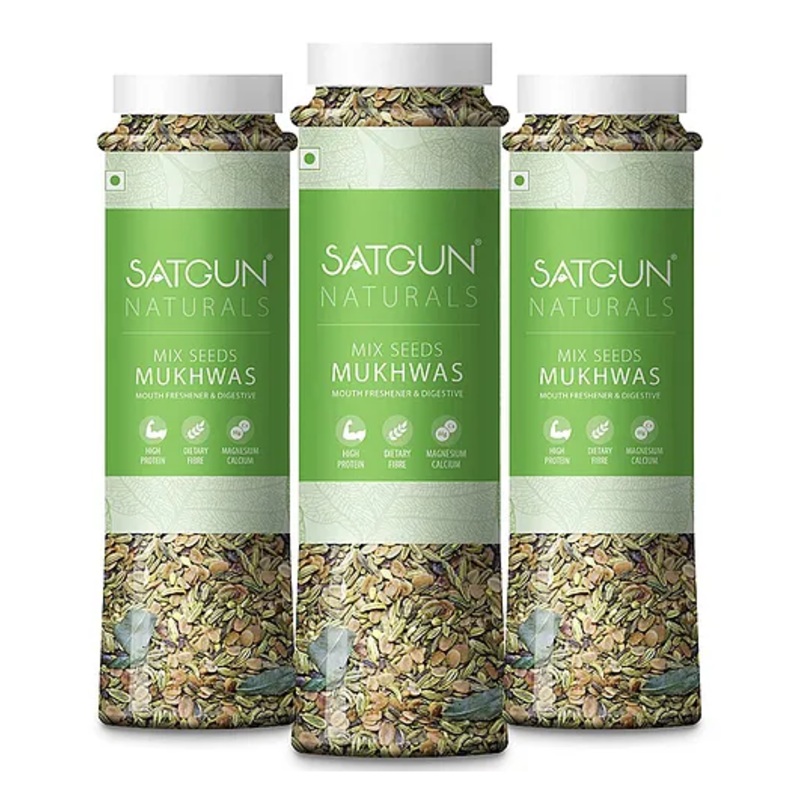 Satgun Mix Seed Mukhwas Mouth Freshener and Digestive Pack of 3 – 345 gms