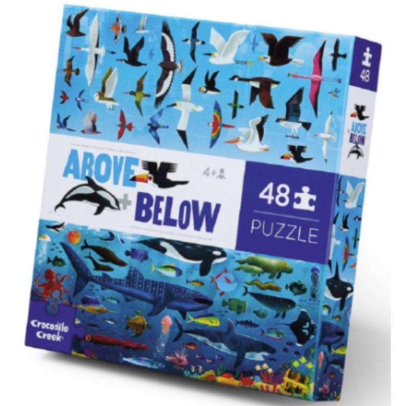 Crocodile Creek – Above + Below Floor Puzzle – Sea & Sky – 48PC