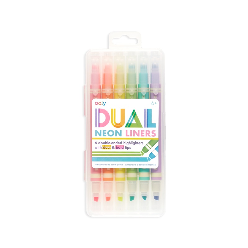 Ooly Dual Liner Double Ended Neon Highlighters – 6pk