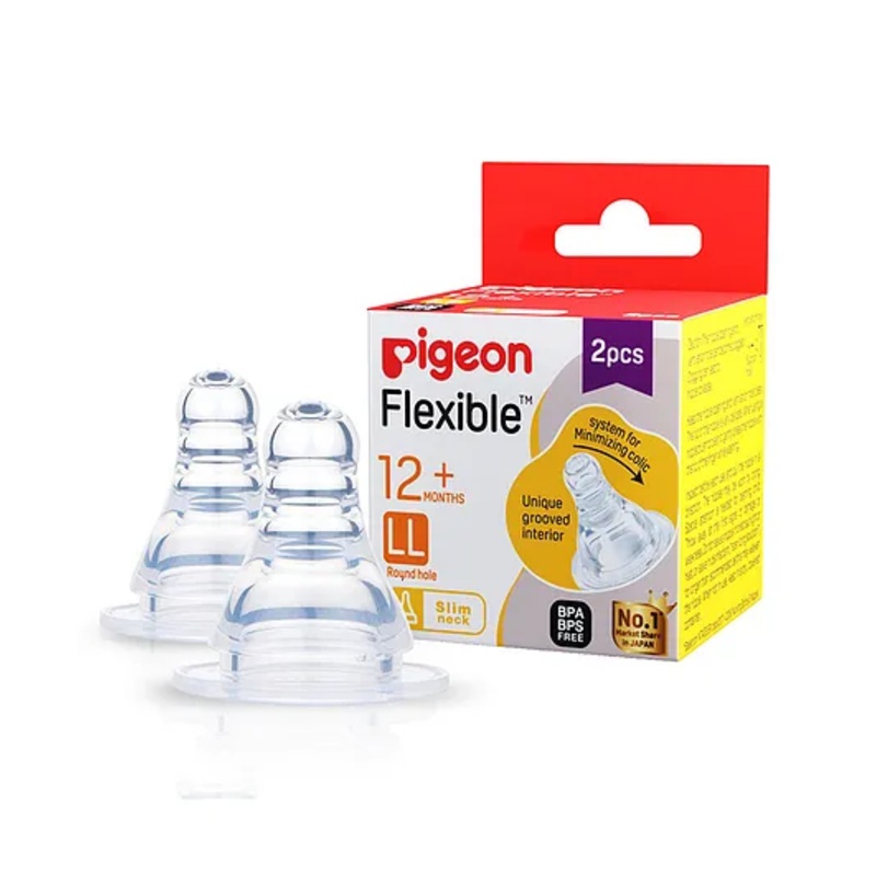 Pigeon Peristaltic LL Size Y Cut Nipple Pack of 2 – White