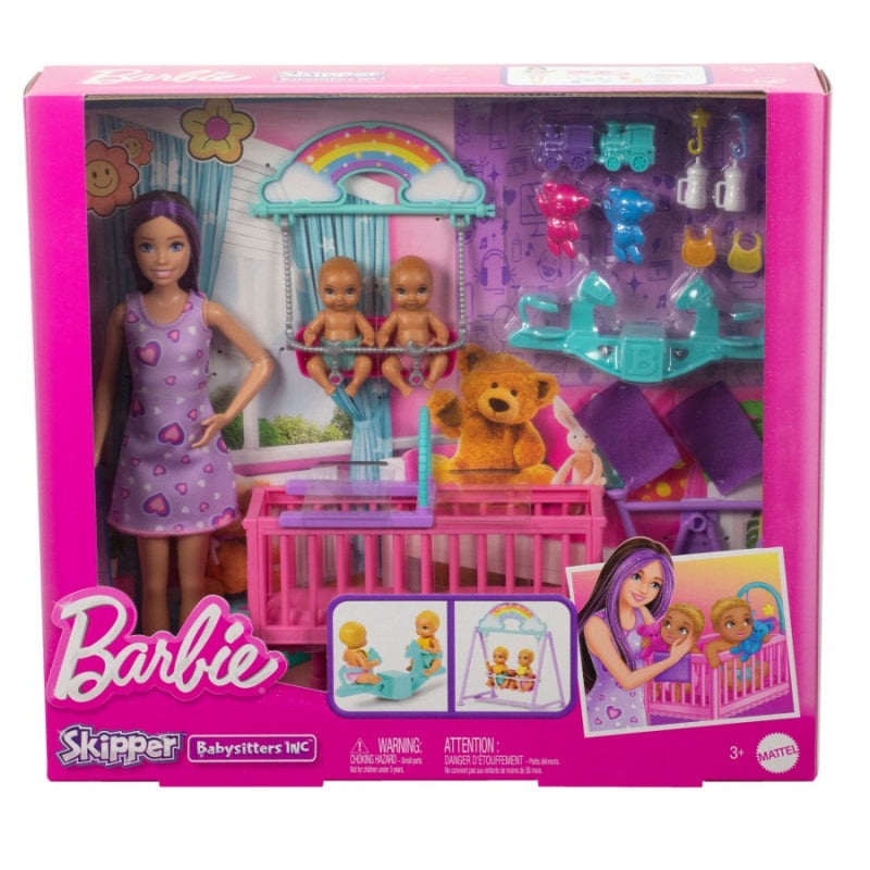 Barbie Skipper Babysitter Doll With Twin Nursery Playset