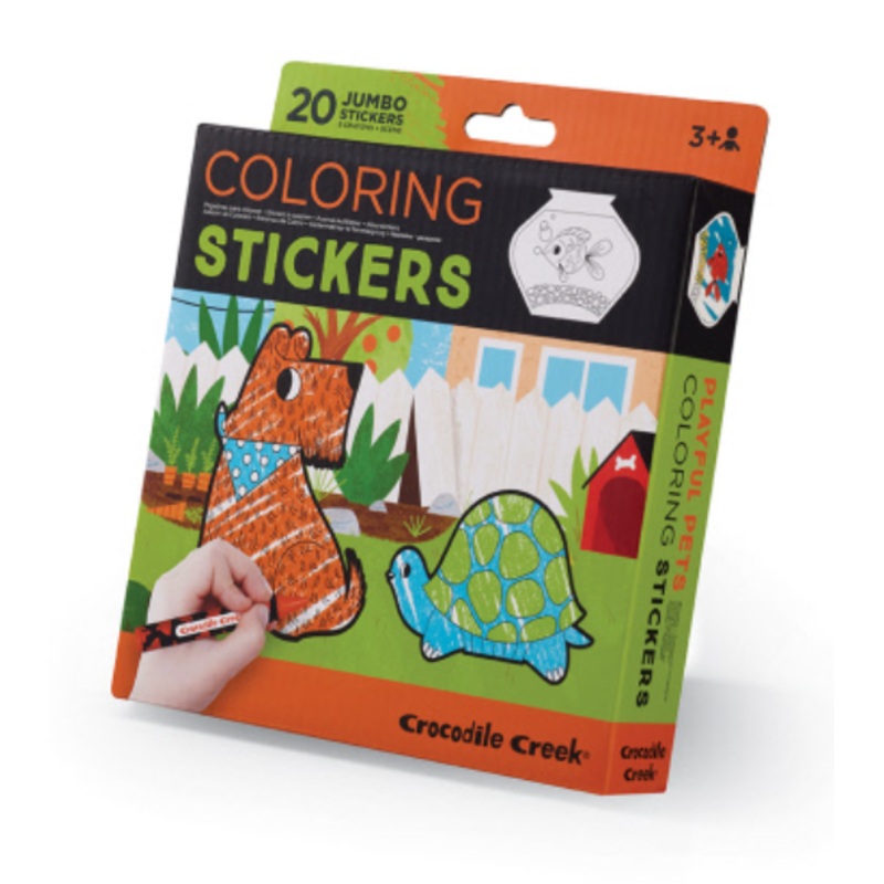Crocodile Creek Coloring Stickers Playful Pets 75456