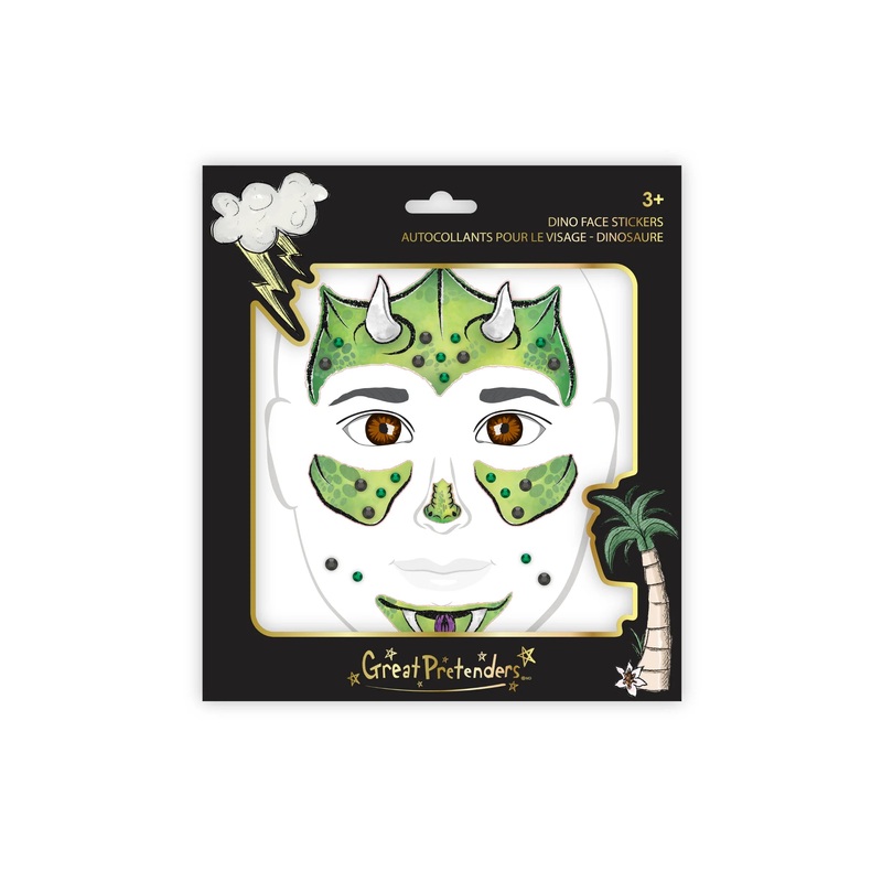 Great Pretenders 87608 Dinosaur Face Stickers *