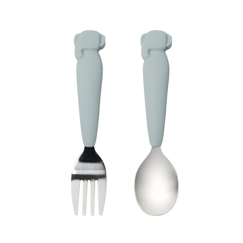 Loulou Lollipop Kid’s Spoon/Fork Set – Elephant