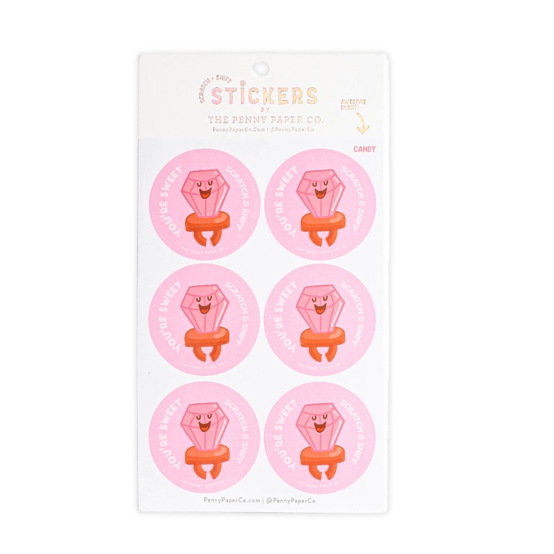 The Penny Paper Co. Scratch and Sniff Stickers – You’re So Sweet, Ring Pop
