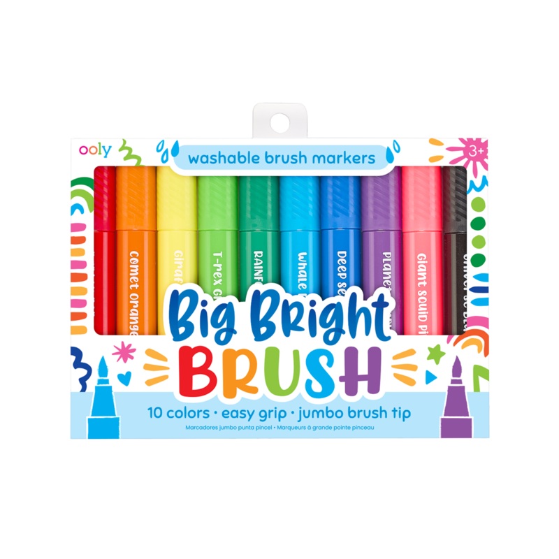 Ooly Big Bright Brush Markers – 10pk