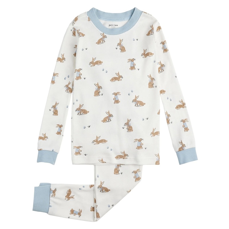 Petit Lem 2pc Pajama Set Chocolate Bunnies KIDS’
