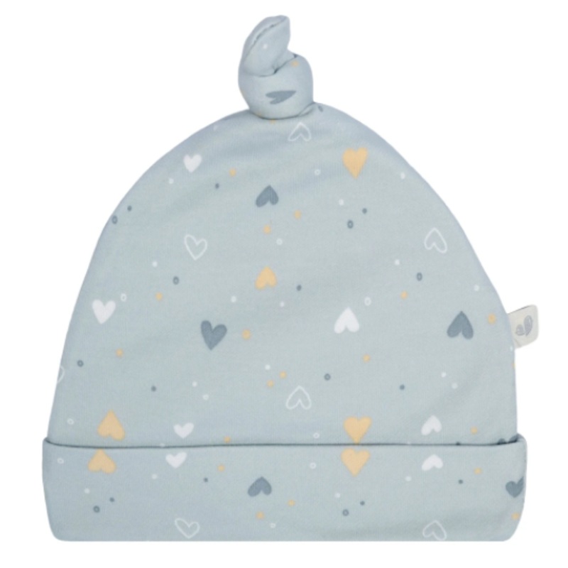 Perlimpinpin Bamboo Knotted Hat Hearts Size 1-3 Months