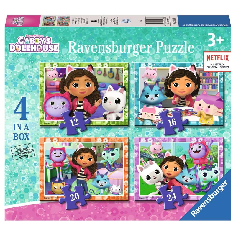 Ravensburger Gabby’s Dollhouse 4 In A Box Jigsaw Puzzle