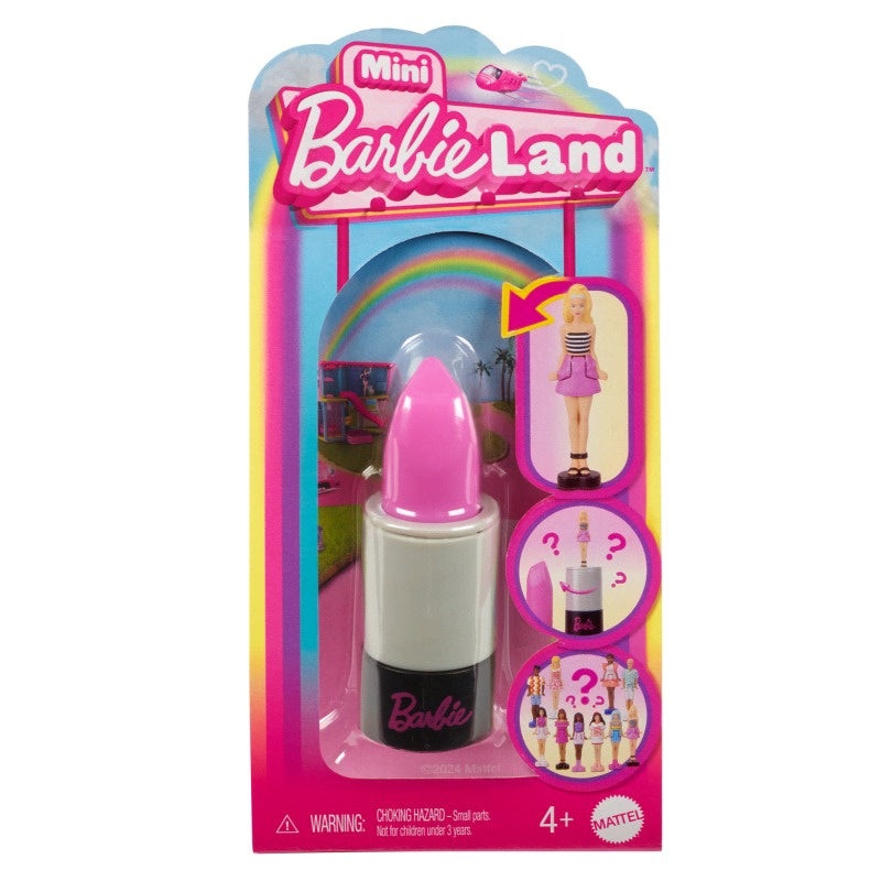 Barbie Mini Barbieland Fashionistas Dolls, 1.5-Inch Dolls In Lipstick Tube