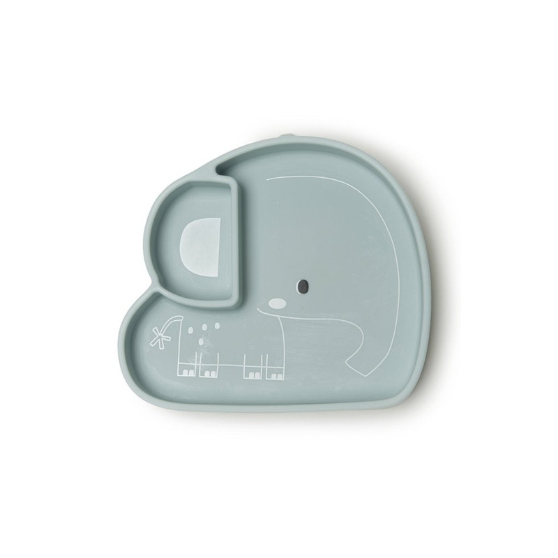 Loulou Lollipop Silicone Suction Snack Plate – Elephant