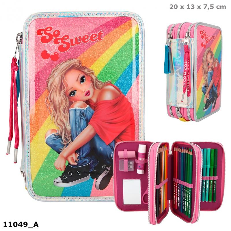 TOPModel Triple Filled Pencil Case – Cherry Bomb