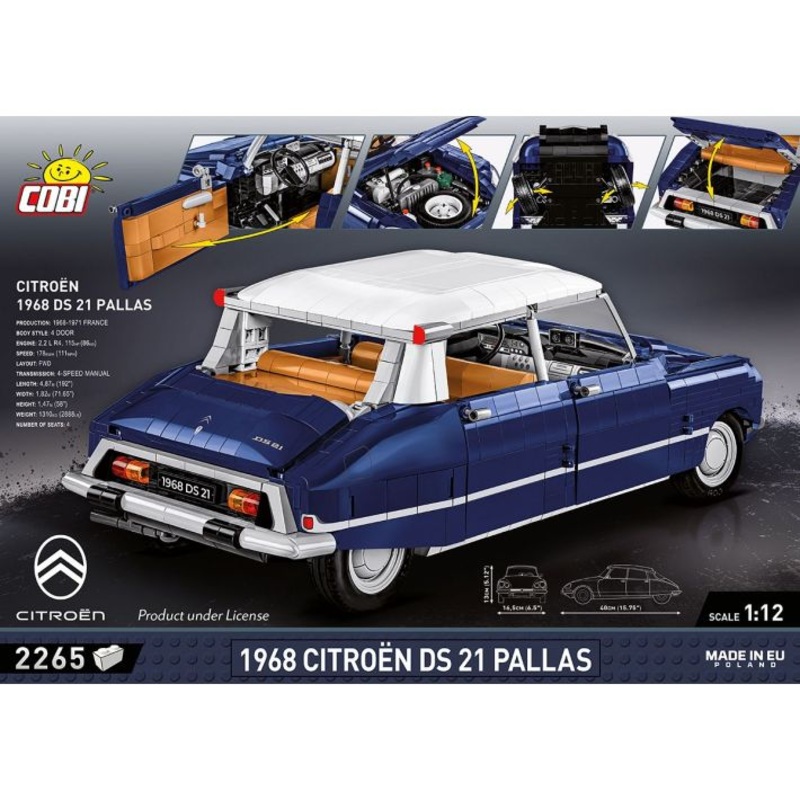Cobi 24348 1968 Citron DS 21 Pallas 1:12