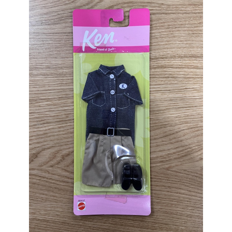 Ken Vintage Fashion Denim Shirt & Khaki Shorts