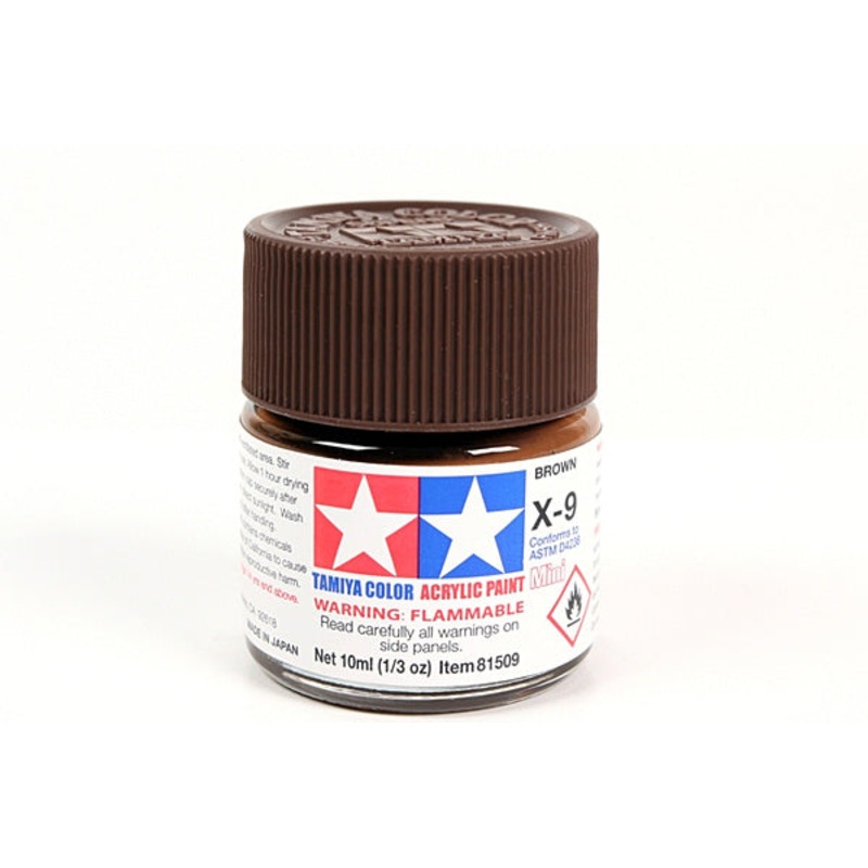 Tamiya Acrylic Mini X-9 Brown Paint