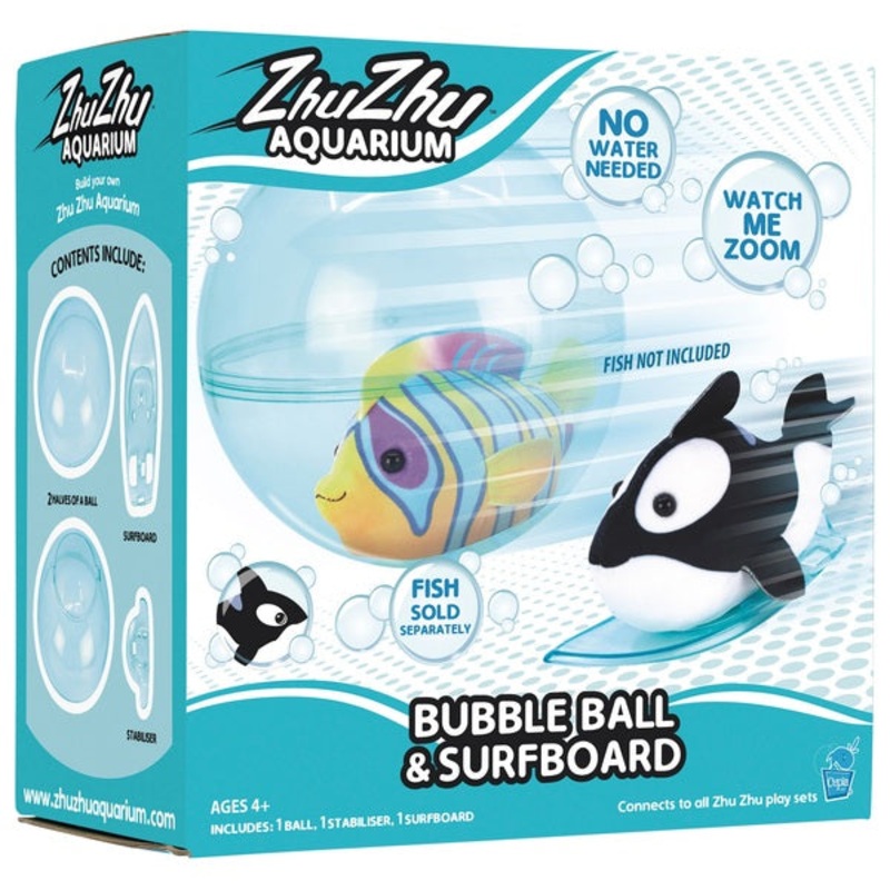 Zhu Zhu Aquarium Bubble Ball & Surfboard