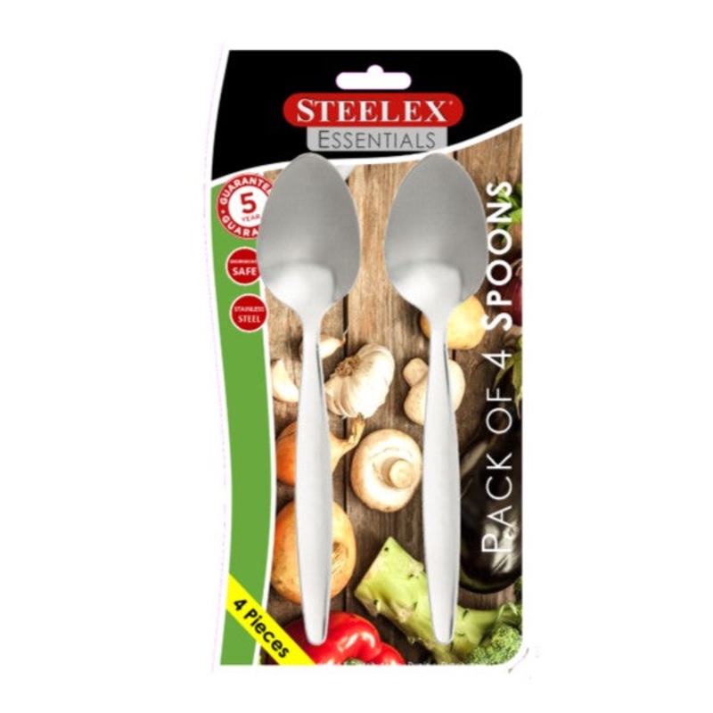 Steelex 4pk Dessert Spoons