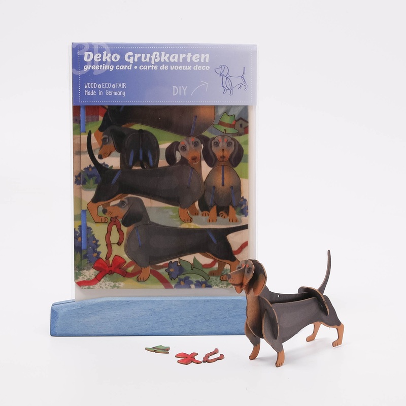 3D Greeting Card | Dachshund