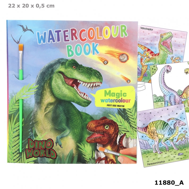 Dino World Watercolour Book