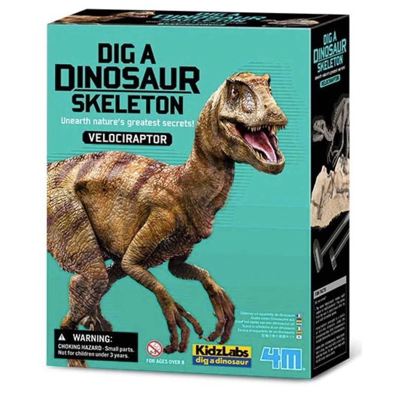 4M | KidzLabs Dig A Dinosaur Skeleton Velociraptor