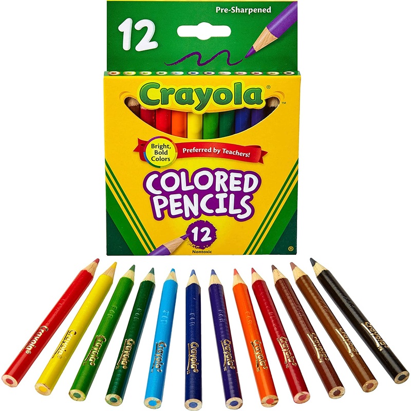 Crayola 12 Half Length Coloured Pencils
